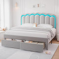 King Upholstered LED Bed Frame by JOCOEVOL