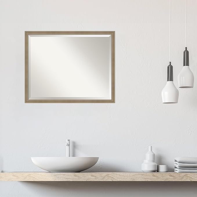 Amanti Art Brown Bathroom Mirror - Image 5
