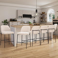 COLAMY Counter Height Bar Stools Set of 6, 25 Inch Modern Fabric Kitchen Island by COLAMYINC