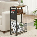 Narrow Side Table, Skinny Small End Tables by Zexvida