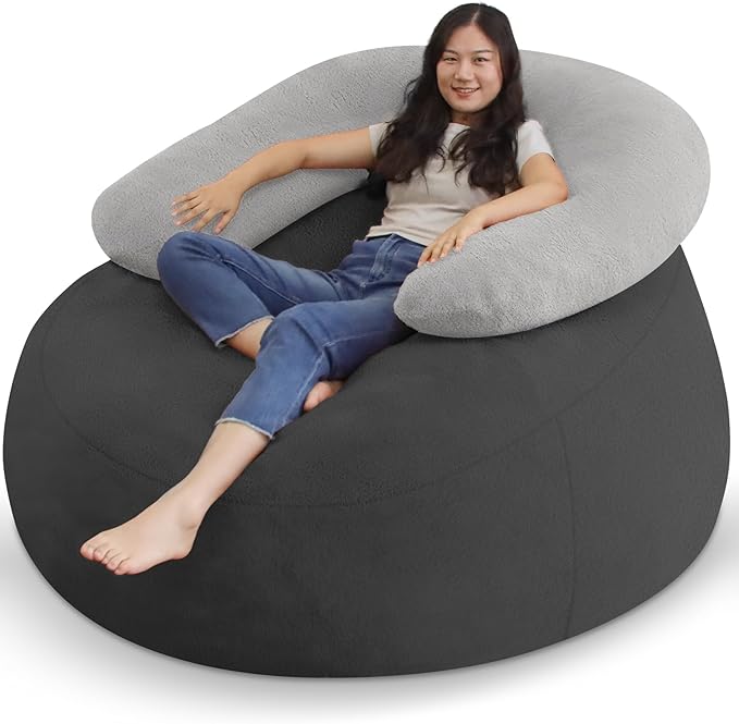 HABUTWAY Bean Bag Chair with U-shaped Pillow by HABUTWAYMakeYourLifeComfortable