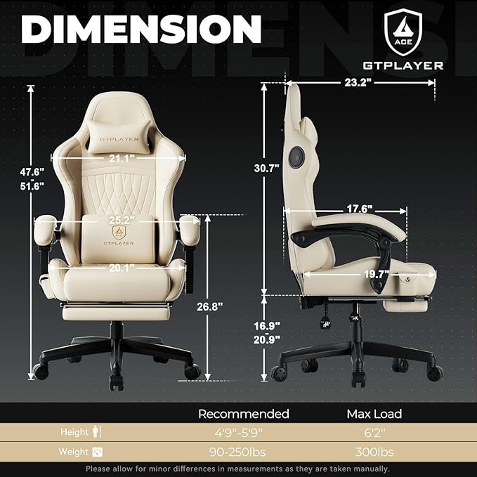 GTPLAYER ACE-PRO Music Gaming Chairs – Built-in Speakers, App Support & - Image 3