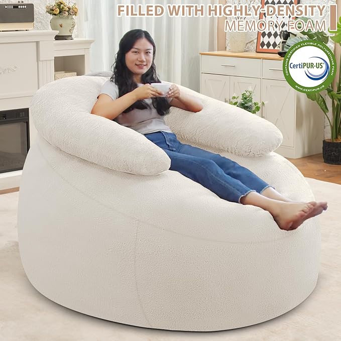 HABUTWAY Bean Bag Chair with U-Shaped Pillow - Image 4