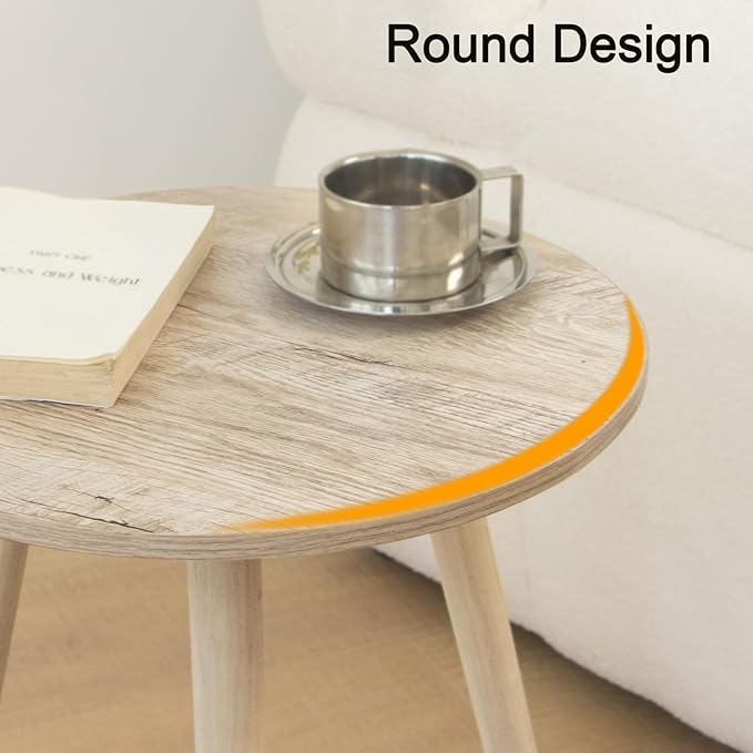 AWASEN Round Side Table, Modern Small End Table - Image 5