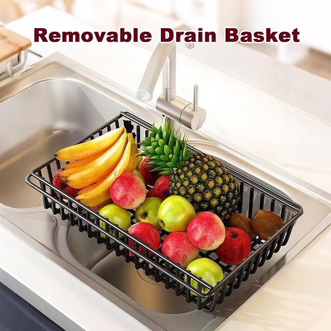 4-Tier Versatile Metal Storage Rack, Vegetable Fruit Basket Kitchen Storage - Image 3