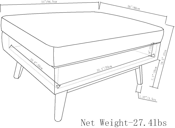 SIMPLIHOME Owen 34 inch Wide Mid Century Modern Rectangle Coffee Table Storage - Image 13