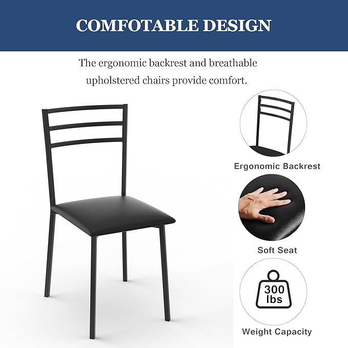 VECELO Small Round Kitchen Table - Image 6