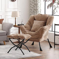 Lazy Chair with Ottoman, Reading Chair with a Pillow, Leisure Sofa Armchair by HomeEastllyHome