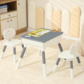 Kids Study Desk and Chair Set Height Adjustable Graffiti Desktop Storage Drawer by TQUEG