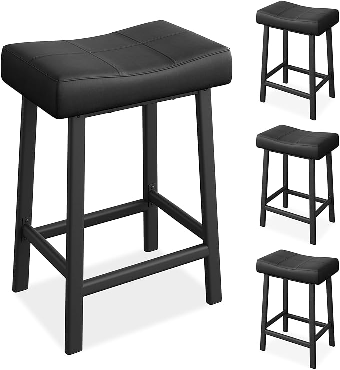 GarveeHome Counter Height Bar Stools Set of 4, 24 Inch Barstools by GarveeHome