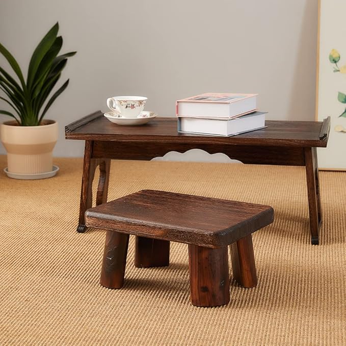 Wooden Stool, Rectangular Bedside Step Stool, Step Ladder - Image 9