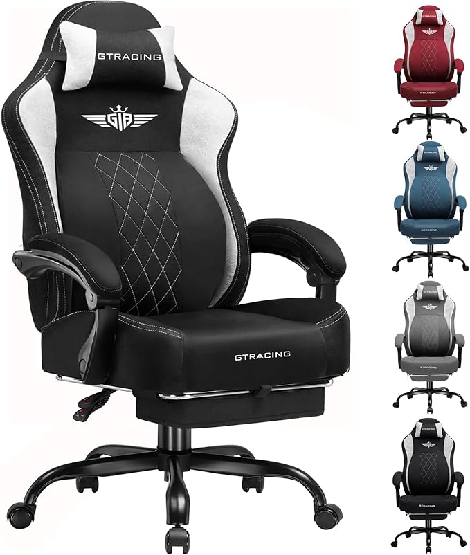 GTPLAYER Big and Tall Gaming Chair Breathable Fabric Computer Chair by GTPLAYER