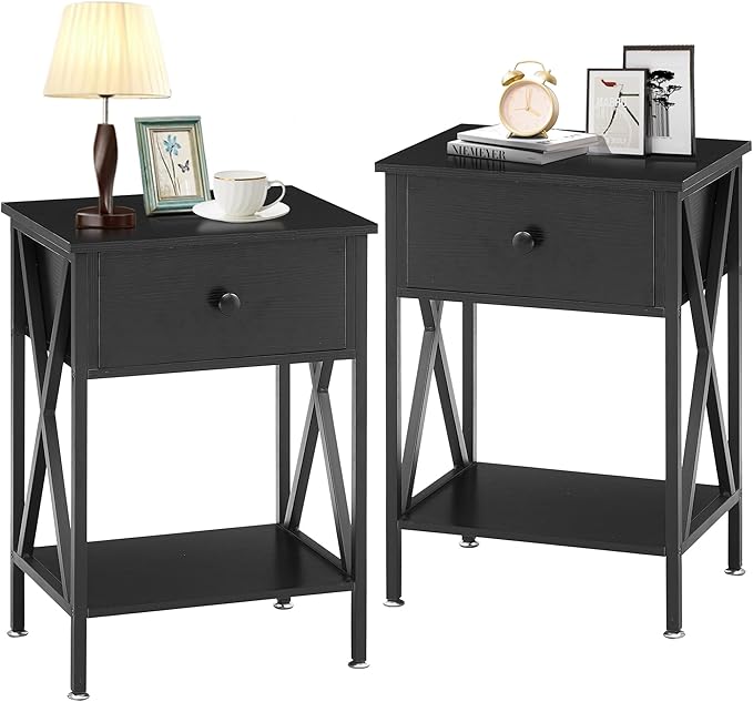 VECELO Nightstands, Modern End Side Tables, Night Stand by VECELO