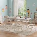 IDEALHOUSE 7 Piece Folding Kids Table and Chairs Set, Children Activity Table by IDEALHOUSE