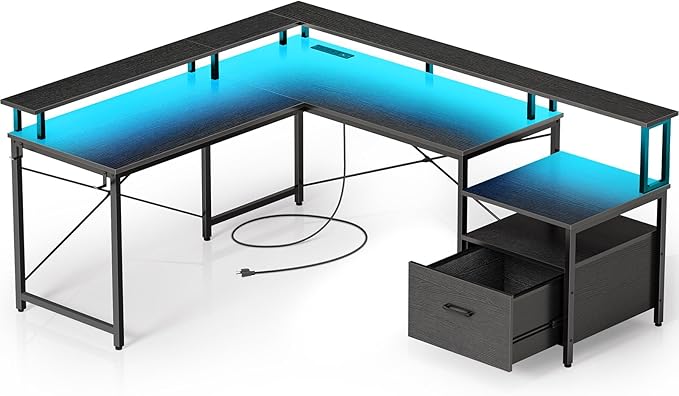 Rolanstar L Shaped Gaming Desk by Rolanstar