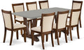 East West Furniture V797MZN32-9 9 Piece Dining Set Includes a Rectangle Dining by EastWestFurniture