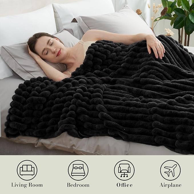 Amélie Home Faux Fur Throw Blanket - Image 5