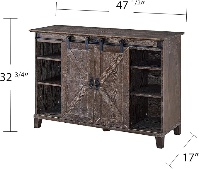 SEI Furniture Holmes Barn Door TV Stand - Image 3