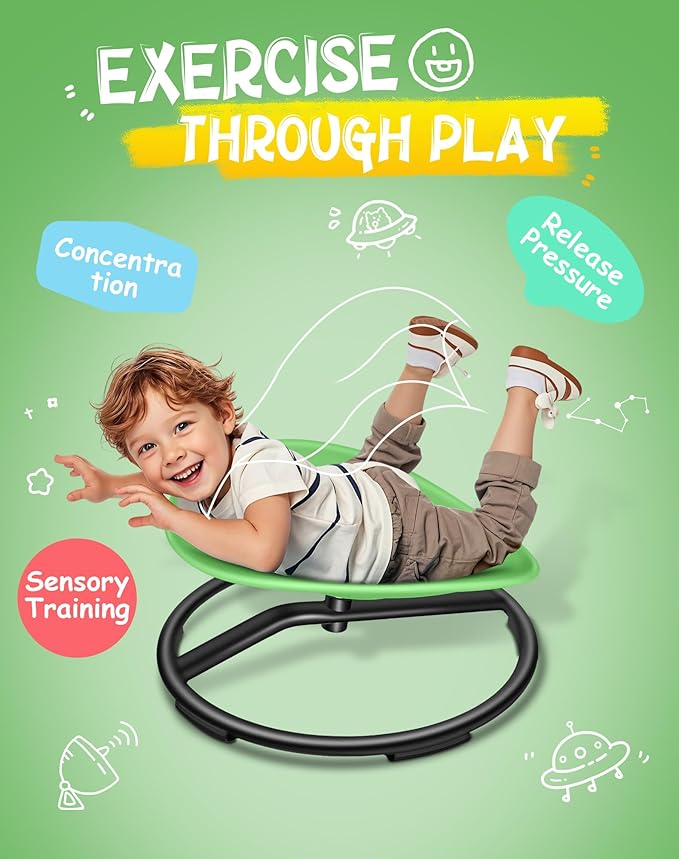 Spinning Chair for Autistic Kids, Sensory Swivel Chair, 220LBS Weight Capacity - Image 4