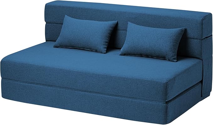 Folding Sofa Bed with Pillows- Convertible Chair Floor Couch & Sleeping Mattress by SUYOLS
