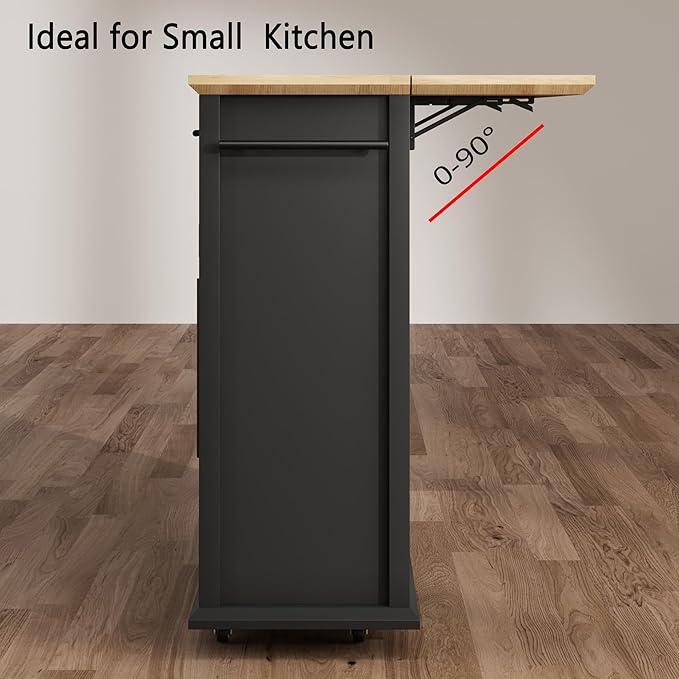 Mobile Modern Storage Island, Rolling Kitchen Island - Image 4