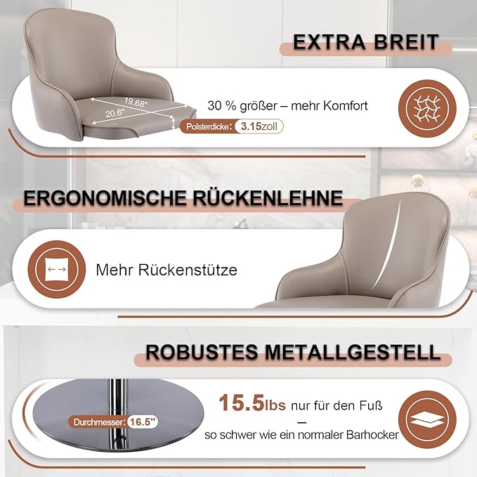 Black Titanium Stainless Steel Bar Stools, Grade Modern Leather Bar Chair - Image 4
