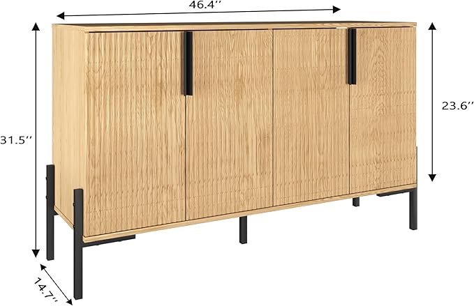 4 Doors Sideboard Buffet Cabinet - Image 2