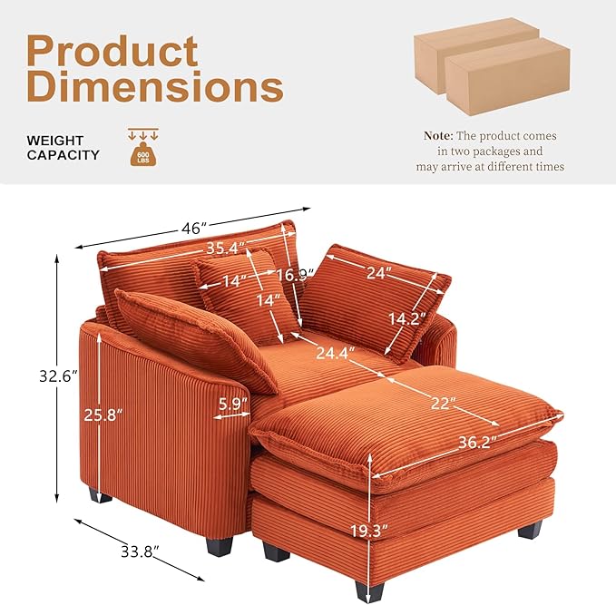 Furniliving Oversized Accent Chair - Image 2