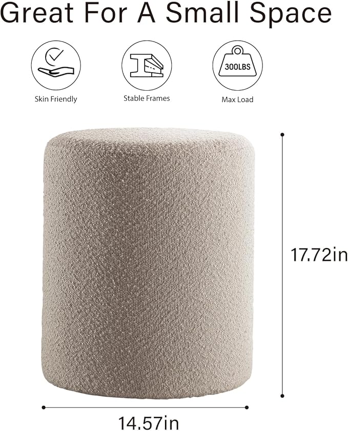 Get Set Style Modern Round Ottoman - Image 2