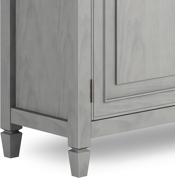 SIMPLIHOME Connaught 40-inch Wide Solid Wood Storage Cabinet in Fog Grey - Image 12