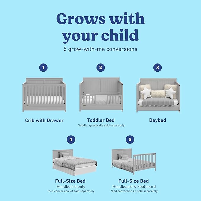Graco Hadley 5-in-1 Convertible Crib - Image 5