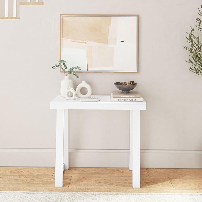 Plank+Beam Solid Wood Console Table, 36 Inch, Sofa Table, Narrow Entryway Table - Image 3