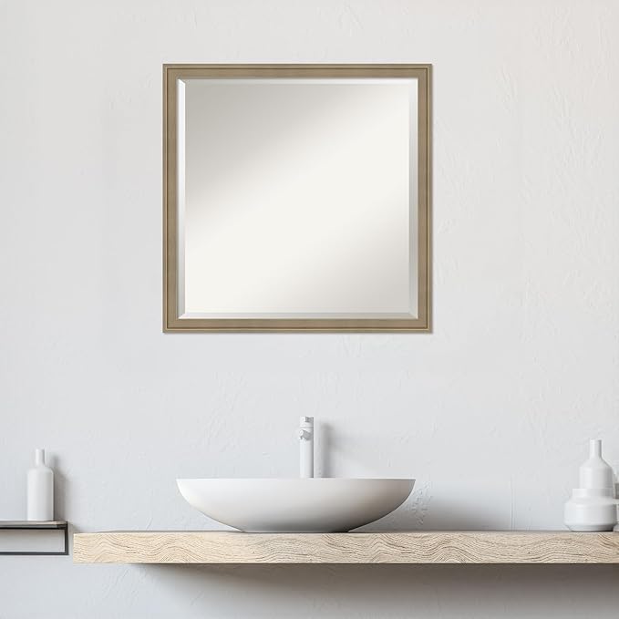 Amanti Art Brown Bathroom Mirror - Image 6