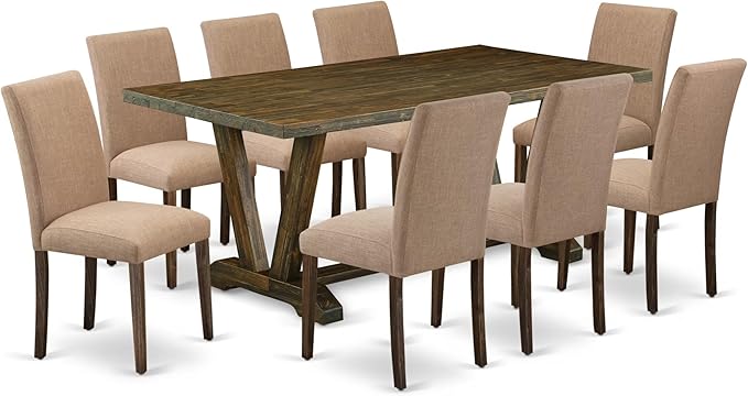 East West Furniture V777AB747-9 9 Piece Dining Room Table Set Includes a by EastWestFurniture