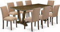 East West Furniture V777AB747-9 9 Piece Dining Room Table Set Includes a by EastWestFurniture
