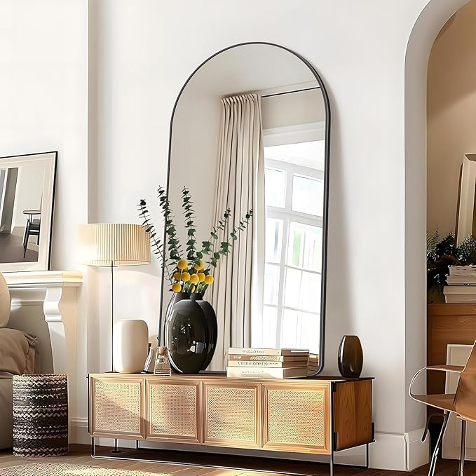 Arched Bathroom Mirror, Wall Mounted Mirror, Living Room, Vertically Hanging by GLASHOM
