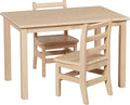 ECR4Kids 24in x 36in Rectangular Hardwood Table and Chair Set, 12in Seat Height by ECR4Kids