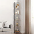 6 Tier Corner Shelf, Bookcase for Small Spaces, Corner Display Shelf, Plant by QLSPTFTS