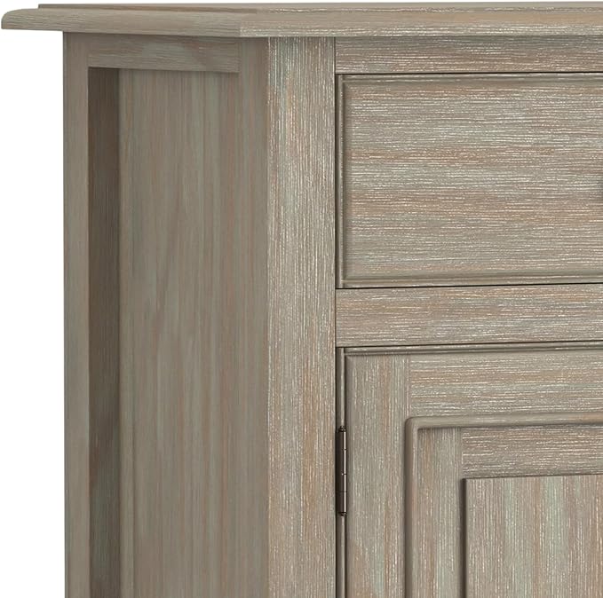 SIMPLIHOME Connaught 40-inch Wide Solid Wood Storage Cabinet in Distressed Grey - Image 7