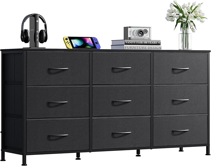 WLIVE 47''W Dresser for Bedroom, 55 inch TV, Wide Chest of Drawers - Image 8