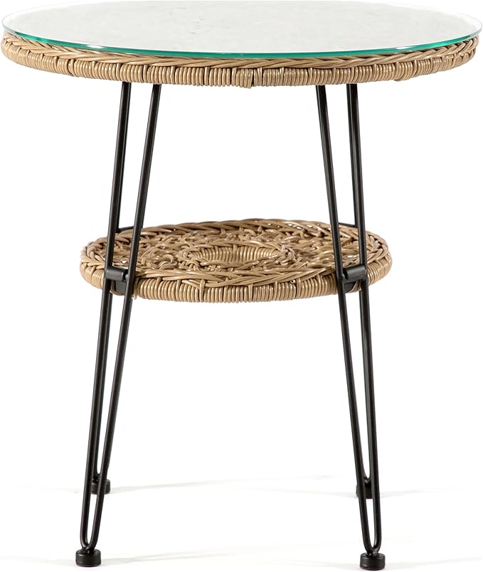 Muse & Lounge Co. Ysar Boho 19-inch Round Coffee Table Outdoor - Image 6