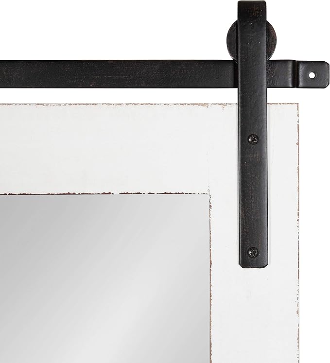 Kate and Laurel Cates Farmhouse Wood Framed Wall Mirror, 18 x 26, Barn - Image 4