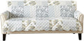 Patchwork Scalloped Printed Furniture Protector Stain Resistant Sofa Cover by GreatBayHome