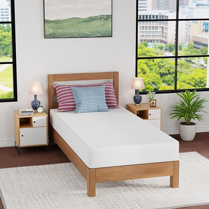 FDW | 8 Inch Twin XL Mattress | Medium Firm | Gel Memory Foam Mattress | White by FDW