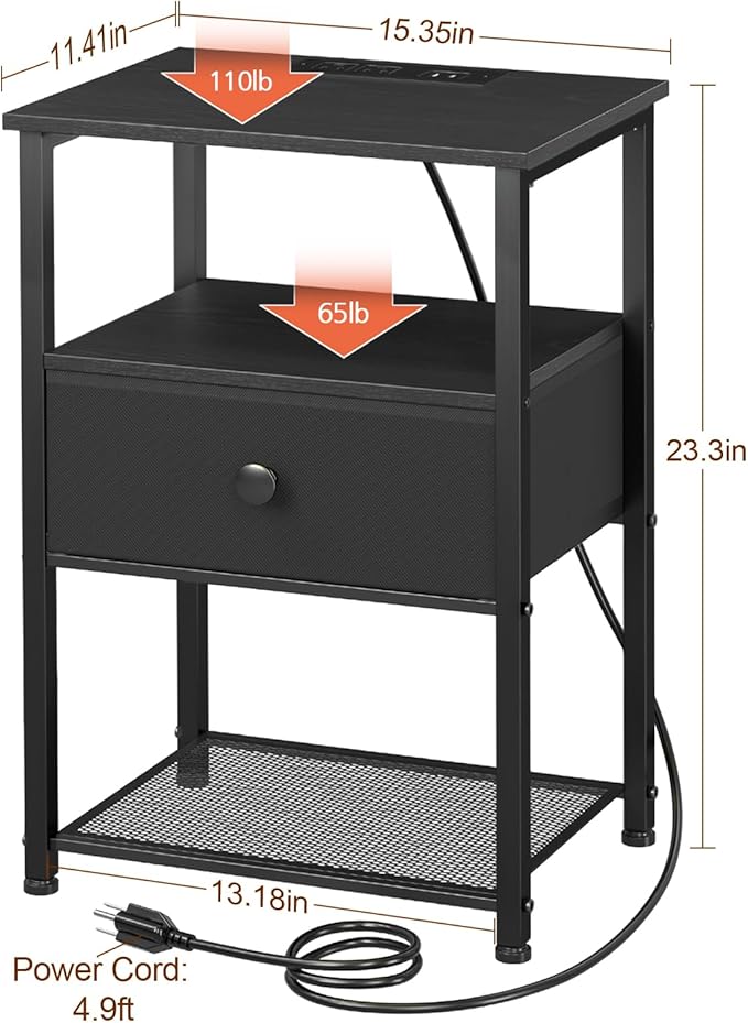 Night Stand Set 2, End Tables Living Room - Image 3