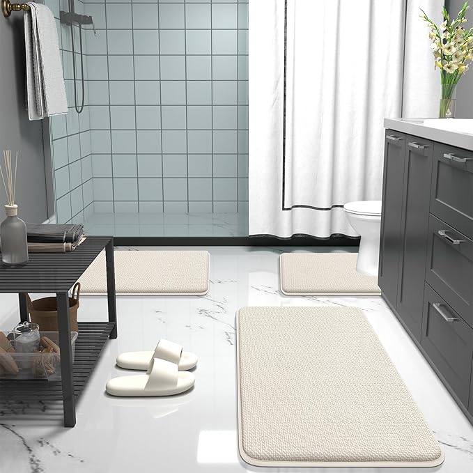 OLANLY Thick Memory Foam Bath Mat Rug 30x20, Extra Soft Absorbent Bathroom Rug - Image 7