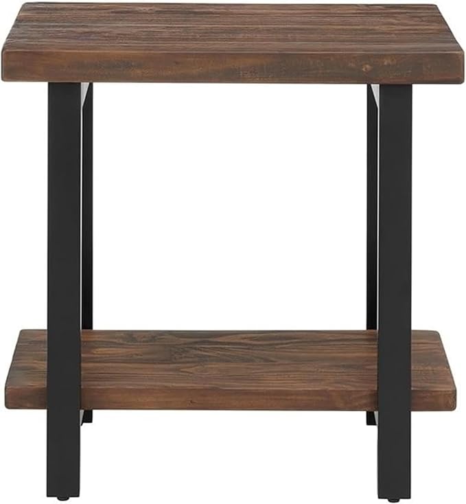 Pomona 27-Inch Wood End Table in Rustic Natural Finish - Image 9