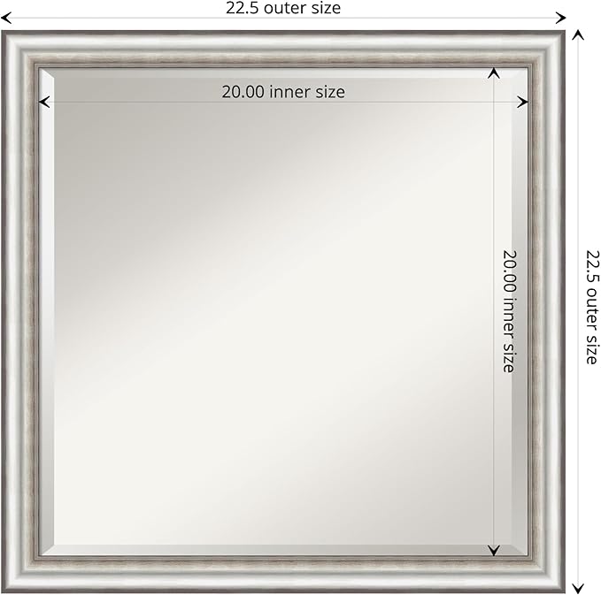 Amanti Art Silver Bathroom Mirror - Image 4