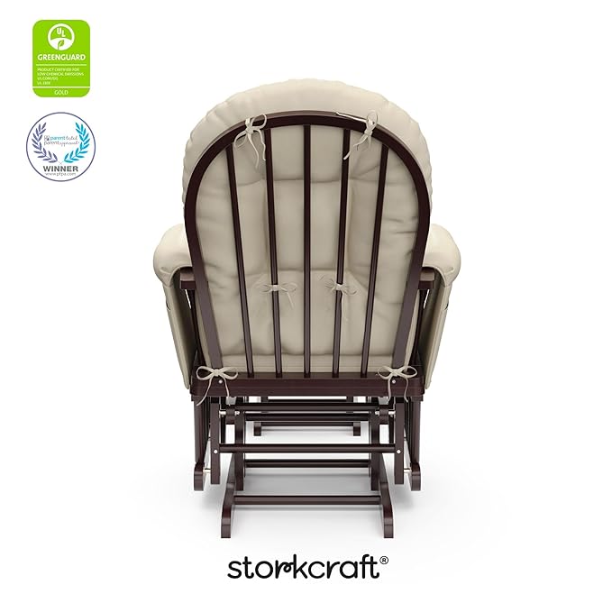 Storkcraft Premium Hoop Glider & Ottoman — GREENGUARD Gold Certified, Solid - Image 8