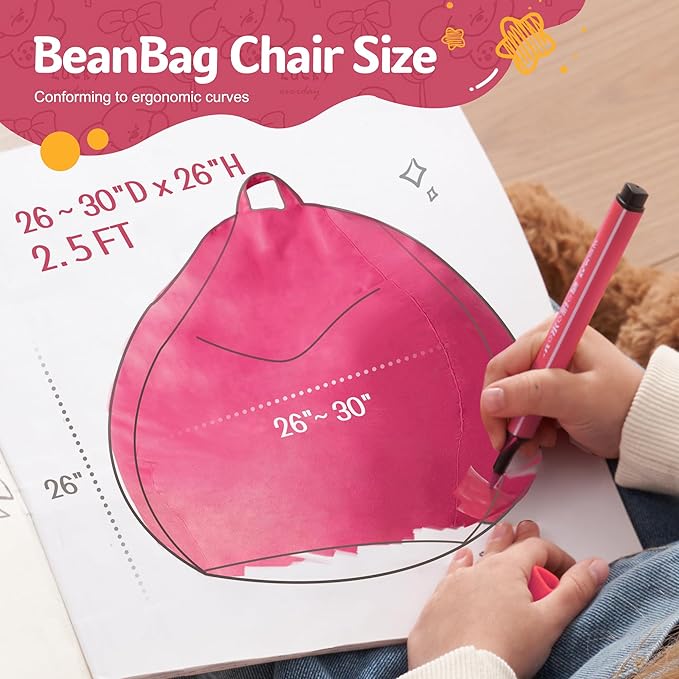 Homguava 2FT Bean Bag Chair: 2' Bean Bags - Image 2
